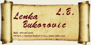 Lenka Bukorović vizit kartica